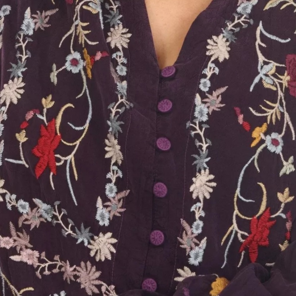 Johnny Was extremely heavily embroidered Eloise midi dress NWT - Picture 8 of 12